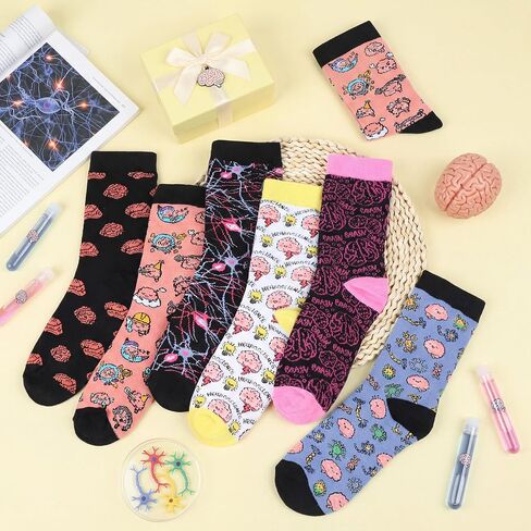 Unittype علم الأعصاب هدية الجوارب عادية مضحك الدماغ جورب الجدة علم الأعصاب هدية للكبار النساء الرجال طبيب ممرضة التقدير in Kuwait