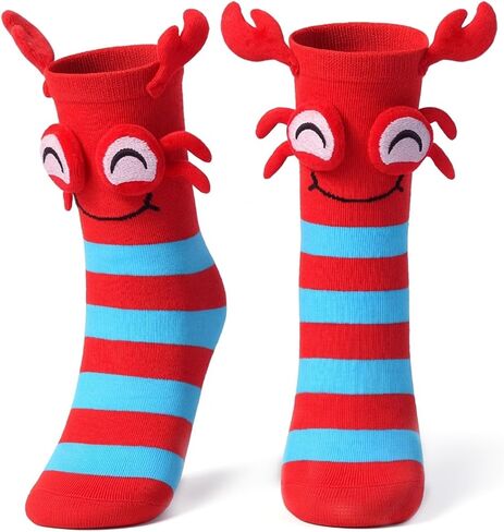 Funny Ocean Animal Socks with 3D Eye Design for Women Novelty Wacky Socks for Teens Birthday Prank Gifts in Saudi Arabia