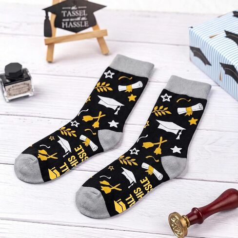 Graduation Gifts - Fun Graduation Socks For 5th, 8th Grade, High School, College, Masters 2026 Graduates in Kuwait