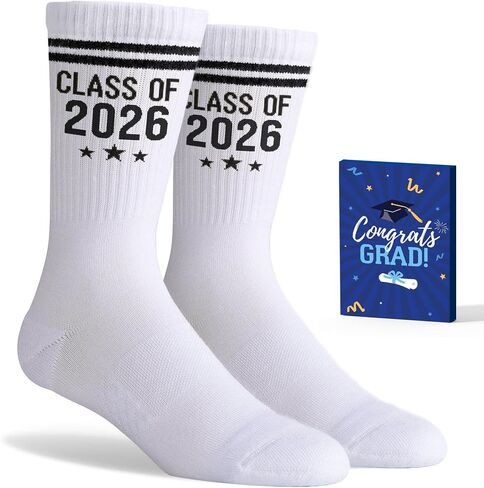 Graduation Gifts - Fun Graduation Socks For 5th, 8th Grade, High School, College, Masters 2026 Graduates in Kuwait