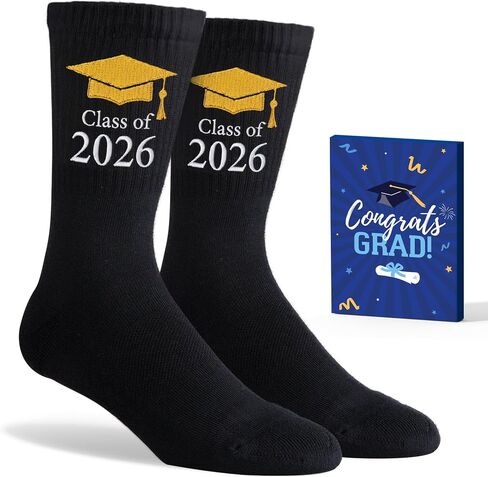 Graduation Gifts - Fun Graduation Socks For 5th, 8th Grade, High School, College, Masters 2026 Graduates in Kuwait