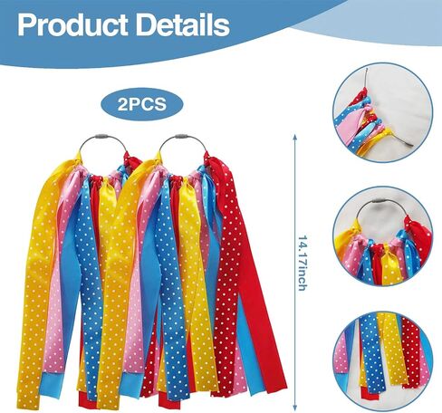 2 PCS Luggage Identifiers Tag Ribbons Colorful Ribbon Luggage Identifier Polka Dot Satin Luggage Tag Ring for Suitcase Backpack & Travel Bag - Bright Luggage Marker for Easy Identification in Saudi Arabia