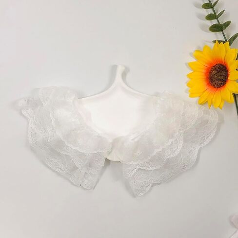 Lolita Lace Ruffle Gloves and Socks Set, White Lace Cuffs, 1920s Style Costume Accessories, for Halloween, Wedding in Saudi Arabia