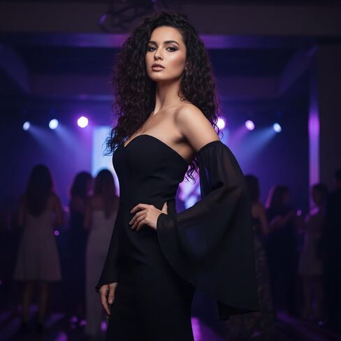 أكمام جرس سوداء، أكمام قوطية قابلة للفصل للنساء، أكمام جرس طويلة قابلة للتعديل من التول بأربطة للحفلات، والعطلات، وإكسسوارات الأزياء التنكرية in Kuwait