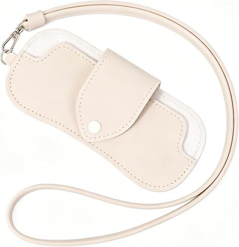 PU Eyeglass Case with Neck Strap, Pressure Resistant Glasses Holder Pouch with Large Capacity Storage for Eyewear Protection in Kuwait