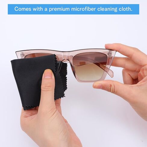 6pcs Eyeglass Cases Slip in Glasses Cases Sunglasses Pouch Soft Eyeglasses Bag Eyewear Storage Pouch Fabric Spectacle Sleeve Holder with Cleaning Cloth Protective for Travel Sunglasses Black in Kuwait