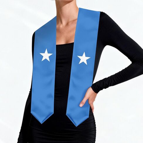 Somalia Flag Graduation Stole, Somalia Graduation Sash Scarf for Study Aboard International Students in Kuwait