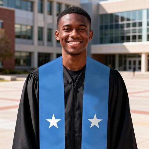 Somalia Flag Graduation Stole, Somalia Graduation Sash Scarf for Study Aboard International Students in Kuwait