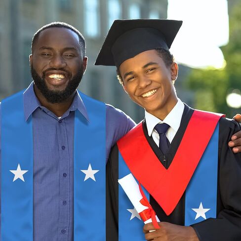 Somalia Flag Graduation Stole, Somalia Graduation Sash Scarf for Study Aboard International Students in Kuwait