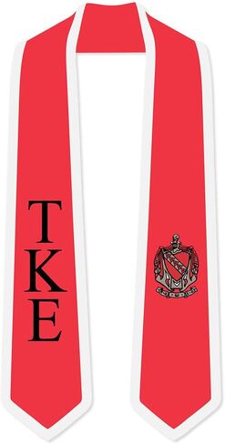 Tau Kappa Epsilon TKE Greek 2 Tone Lettered Graduation Sash Stole in Kuwait