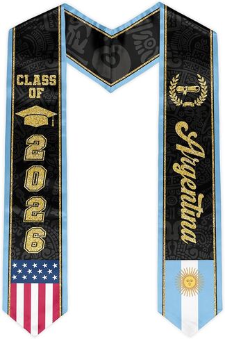 Flag Graduation Stole, Stoles for Graduation 2026, Class of 2026 Graduation Honor Sash for Graduation in Saudi Arabia