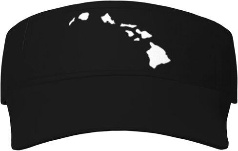 Hawaiian Islands Visor Cap Unisex Outdoor Sports Sun Visor Hat, for Running, Golf, Tennis in Kuwait