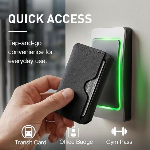 KOSMCCO Minimalist Front Pocket Wallet – Slim Magnetic Card Holder with Coin Pouch in Kuwait