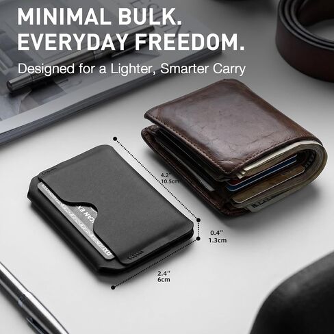 KOSMCCO Minimalist Front Pocket Wallet – Slim Magnetic Card Holder with Coin Pouch in Kuwait