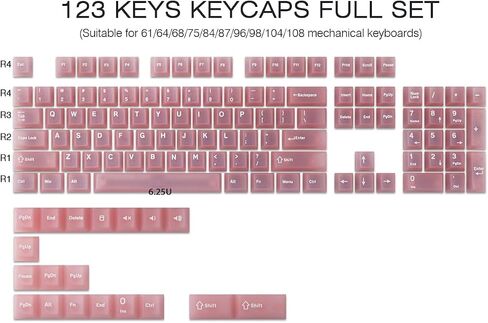 Keycaps 134 Keys PBT Custom Keycaps Set Dye-Sublimation Mosaic Cherry Profile Keycaps for Cherry MX Keys 60% Mechanical Keyboards in Kuwait