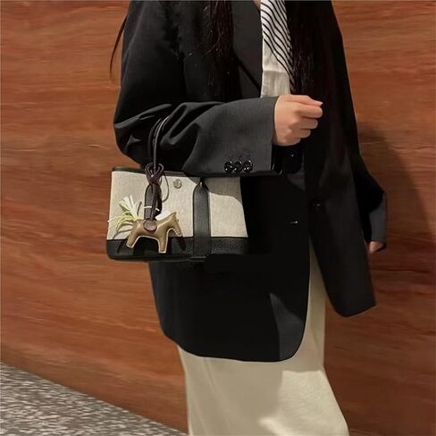 Hand-Sewn Thread Canvas Garden Bag Mini Satchel Mini Tote Bag in Saudi Arabia