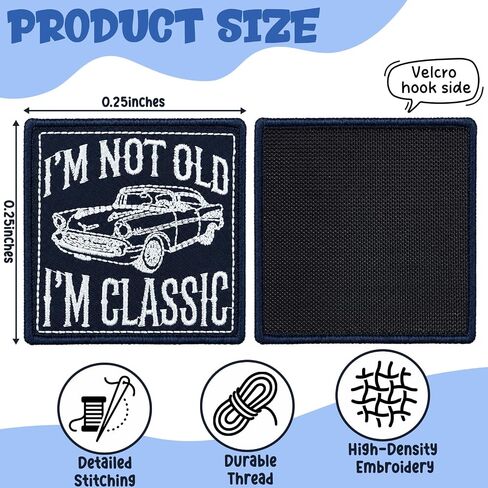 I'm Not Old I'm Classic - Funny Meme Patch Appliques for Backpacks Trucker Hats Army Vests Jackets - Unique Father Day Gift for Dad Grandpa - Birthday for Women Men in Saudi Arabia