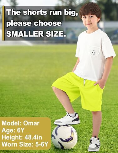 Boys Athletic Shorts Mesh Basketball Soccer Shorts Quick Dry Running Workout Gym Activewear for Teen Youth Neon Green 12-14 Years in Kuwait