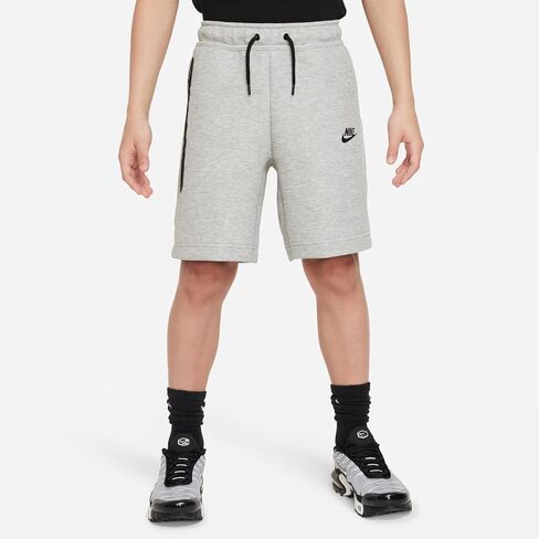 شورت Nike Tech Fleece للأطفال الكبار (للأولاد) (رمادي داكن منقط/أسود/أسود، FD3289-063) مقاس X-Small in Kuwait