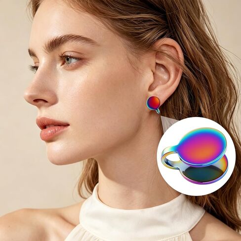8pcs Pressure Earrings for Keloids, Non-Pierced Keloid Compression Clip-Ons Earrings, Adjustable Stainless Steel Ear Clips Jewelry for Women Men- 4 Colors in Saudi Arabia