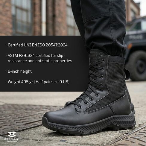 GARMONT TACTICAL T8 Specter LE Zip Law Enforcement Boots for Men and Women, EMS, Patrol, Duty, Lightweight, Full Grain Leather, Superior Impact Protection in Kuwait