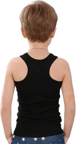 Boys Sleeveless Tank Top Athletic Sleeveless Crewneck T-Shirts Kids Undershirts 3-8 Years in Saudi Arabia