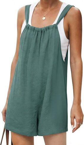 UANEO Womens Rompers Short Jumpsuit Adjustable Straps Summer Overall Floral Printed Shortalls Boho Bohemian with Pockets in Kuwait