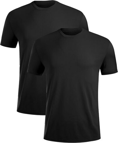 BAMBOO COOL Men's Crewneck T-Shirts Short Sleeve Heavy Weight Tees Moisture Wicking Casual Basic T Shirt in Saudi Arabia