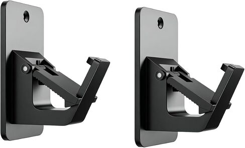 2Pcs No Drill Curtain Rod Brackets, Self-Adhesive Heavy Duty Holders for Bathroom, Bedroom, Kitchen (Black) in Saudi Arabia
