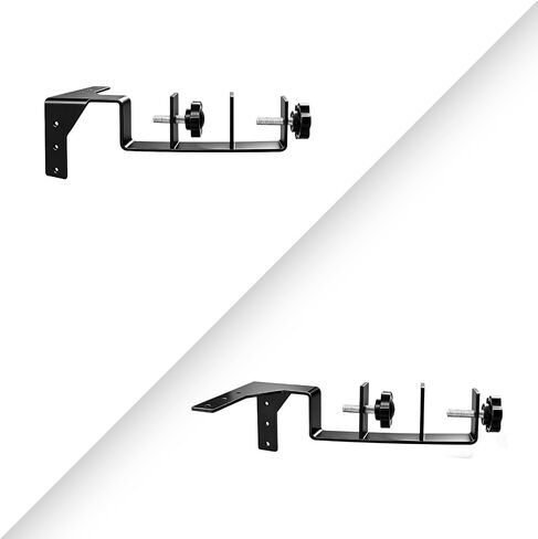 Double Curtain Rod Brackets with Magnetic Buckles, No Drill No Damage Heavy Duty Holders for Double Layer Curtains & Home Window Decor (3PCS) in Kuwait