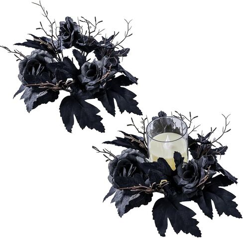 Spring Candle Rings Wreaths, 3.5’’Mini Artificial Lanvender Candle Holder Wreaths for Spring Wedding Easter Holiday Home Kitchen Tabletop Cabinets Centerpiece（2Pack） in Kuwait