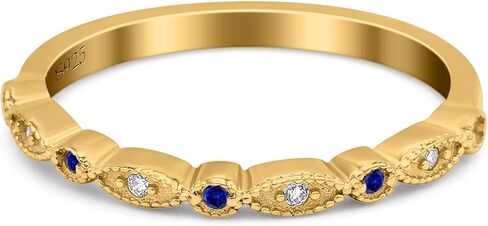 Blue Apple Co. Half Eternity Wedding Band Ring Marquise Round Simulated Cubic Zirconia 925 Sterling Silver in Kuwait