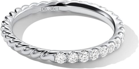 getlove Moissanite Wedding Band for Women D Color VVS1 Clarity 18K White Gold Plated 925 Sterling Silver Moissanite Half Eternity Band Stackable Ring Size 4-11 in Saudi Arabia