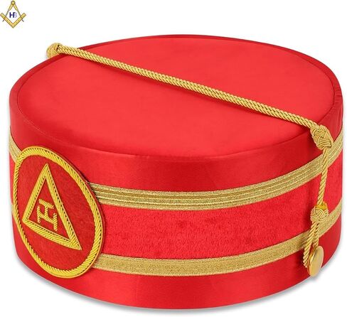 Masonic Royal Arch Triple Tau Hand Embroidered Crown with Matching Case – Adjustable Size for crowns one size fits to all | One Size Fits All in Saudi Arabia