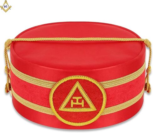 Masonic Royal Arch Triple Tau Hand Embroidered Crown with Matching Case – Adjustable Size for crowns one size fits to all | One Size Fits All in Saudi Arabia