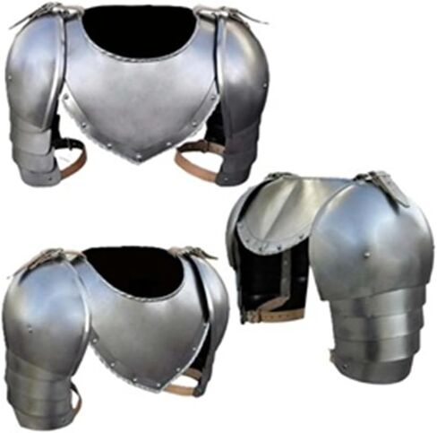 Medieval Knight Steel Pauldrons with Gorget Set, LARP Costume Armor, Ren Faire Costume, in Saudi Arabia