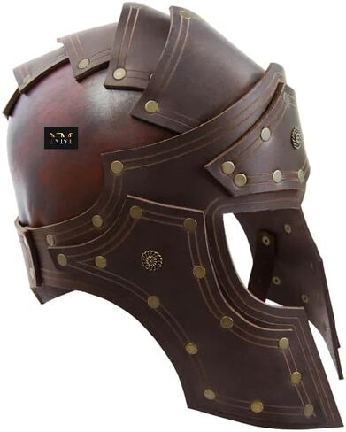 Beaufort Helm Medieval Leather Armor Helmet for LARP Reenactment & Halloween Party Fantasy Unisex Viking Armor in Kuwait