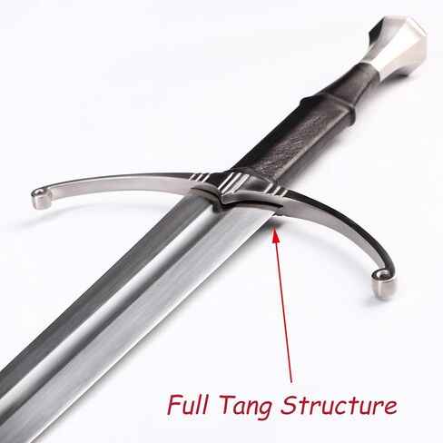 42 Inch Hand-Forged Medieval Sword – Full Tang Mn Steel Blade with Leather Scabbard, Real Metal Sword for Collection, Cosplay & Gifting in Saudi Arabia