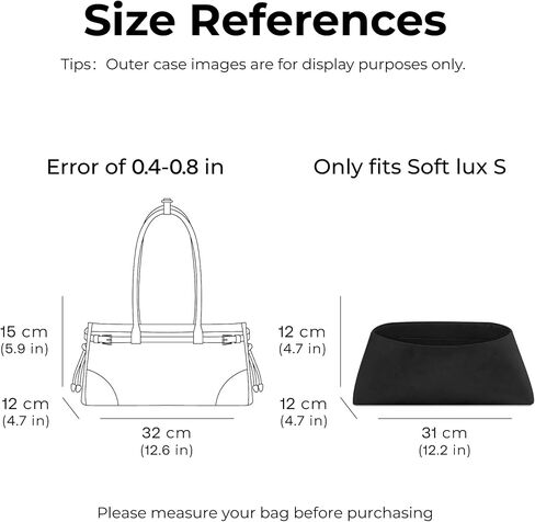 Purse Organizer Insert for Prada Soft Lux Small Handbag,Custom Fit Inside Premium Matte Black Lightweight WaterResistant Tote Bag Insert in Saudi Arabia