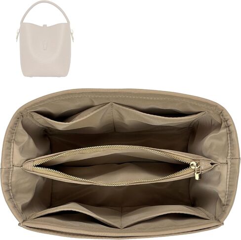 Divitize Luxe Waterproof Nylon Organizer compatible with YSL Le 37 Mini/S/Supple Bag Insert — Handmade Perfect Fit, +24 Colors, Premium Quality, Extra Storage (Beige, for Le 37 Supple) in Saudi Arabia