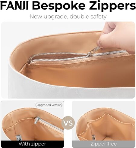 Purse Organizer Insert for Coach Hadley Crossbody Handbag,Custom Fit Inside Premium Lightweight Water Resistant Purse Insert with Zipper(Vanile) in Saudi Arabia