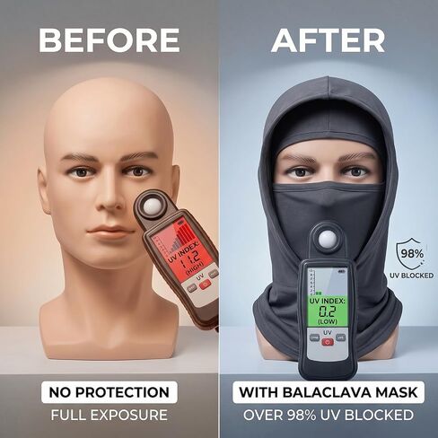 Cooling Balaclava Mask for Men Women - 3 Pcs Sun UV Protection Hood Face Cover for Motorcycle Skiing Fishing Cycling Breathable in Kuwait