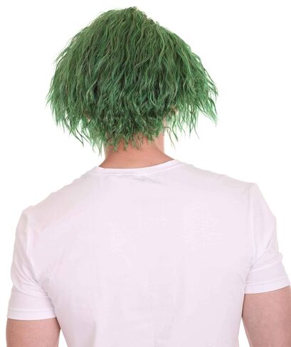 HPO Iconic Short Green Sadistic Clown Villain Halloween Cosplay Adult Curly Wig, HM-367A in Saudi Arabia