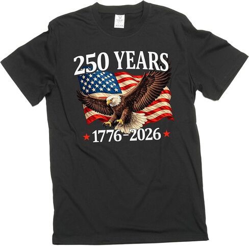 Silver Lake T-shirts 250 Years US Independence Day T-Shirt 4th of July 1776-2026 Patriotic Tee in Saudi Arabia