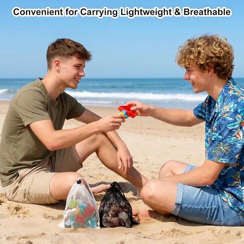 6 Pcs Small Mesh Drawstring Bag, 6 X 8 Inch Polyester Mesh Storage Bags Mini Net Bag Small Travel Stuff Bags for Laundry Travel Beach Toys Fruit (Black and White) in Kuwait