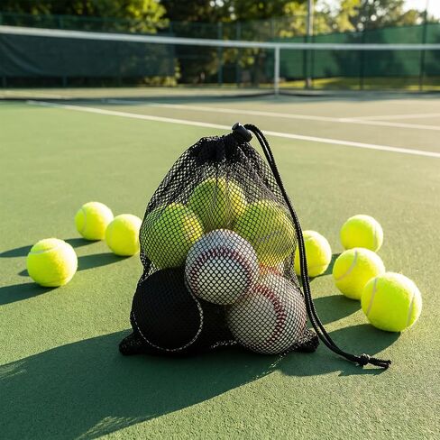 6 Pcs Small Mesh Drawstring Bag, 6 X 8 Inch Polyester Mesh Storage Bags Mini Net Bag Small Travel Stuff Bags for Laundry Travel Beach Toys Fruit (Black and White) in Kuwait