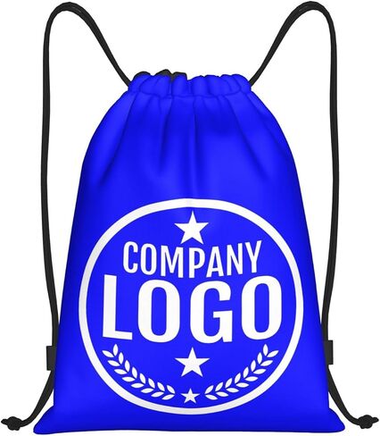 Bulk 10-200PCS Custom Backpack With Logo Custom Drawstring Bags Personalized Backpack Customized Bag Make Your Own Bulk For Sports Gym Blue M in Kuwait
