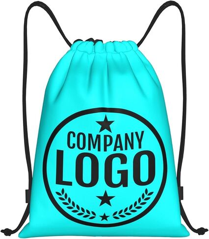 Bulk 10-200PCS Custom Backpack With Logo Custom Drawstring Bags Personalized Backpack Customized Bag Make Your Own Bulk For Sports Gym Blue M in Kuwait