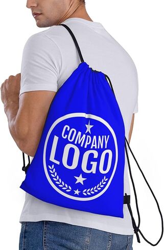 Bulk 10-200PCS Custom Backpack With Logo Custom Drawstring Bags Personalized Backpack Customized Bag Make Your Own Bulk For Sports Gym Blue M in Kuwait