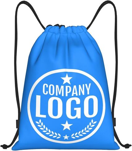 Bulk 10-200PCS Custom Backpack With Logo Custom Drawstring Bags Personalized Backpack Customized Bag Make Your Own Bulk For Sports Gym Blue M in Kuwait